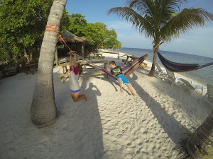 Family travel, children hammock