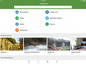 Trip Advisor App, Travel app, mobile travel app